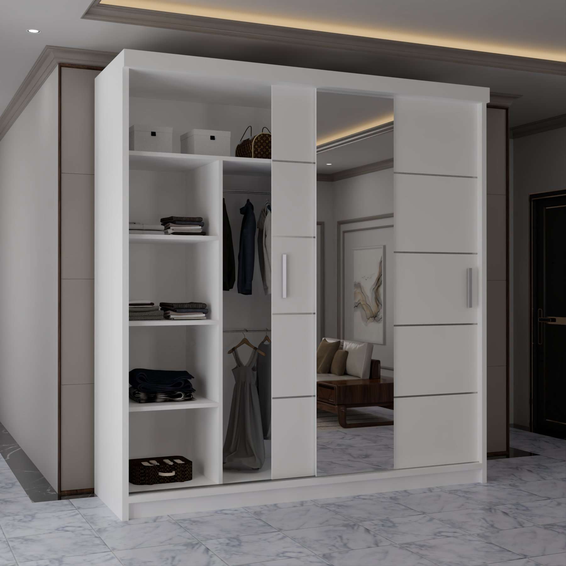 Ribon Sliding door Wardrobe(Lisbon5th) - Image 2