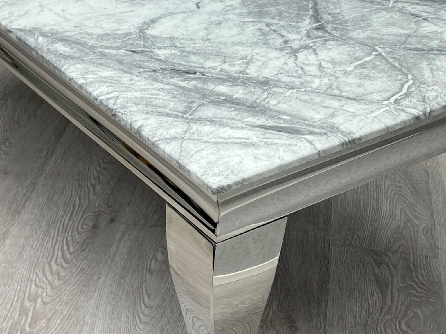 Sofia Grey & Silver Dining Table – All Sizes - Image 4