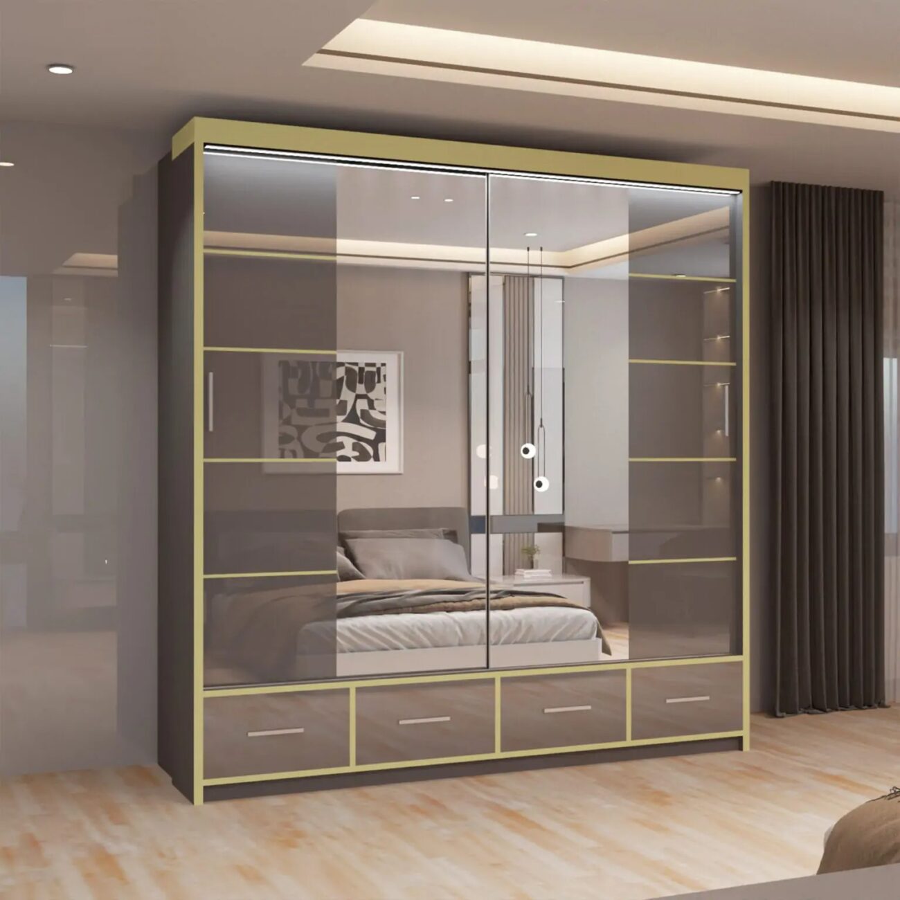 Sydney High Gloss sliding Door Wardrobe (New Branding) - Image 7