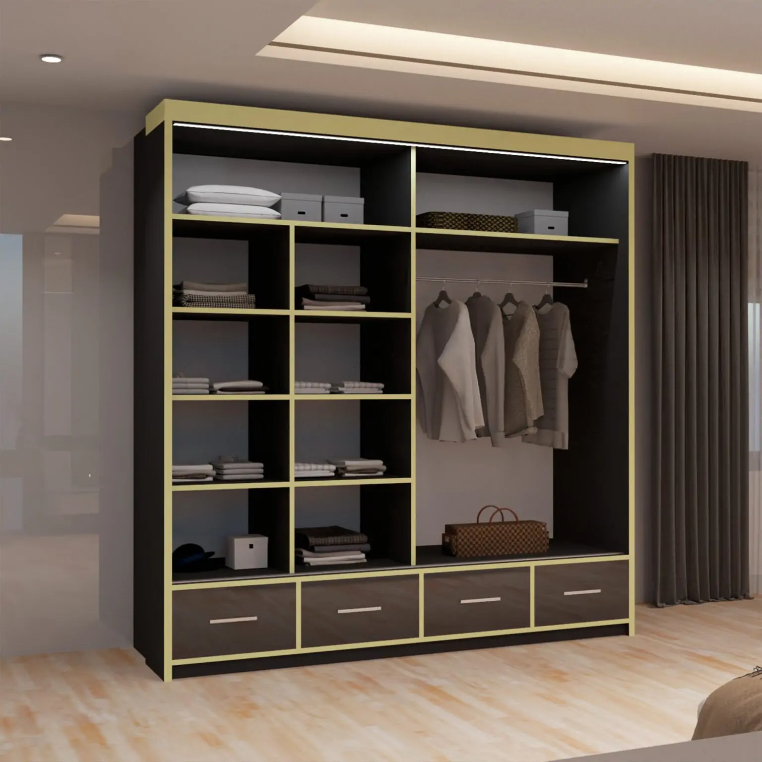 Sydney High Gloss sliding Door Wardrobe (New Branding) - Image 6