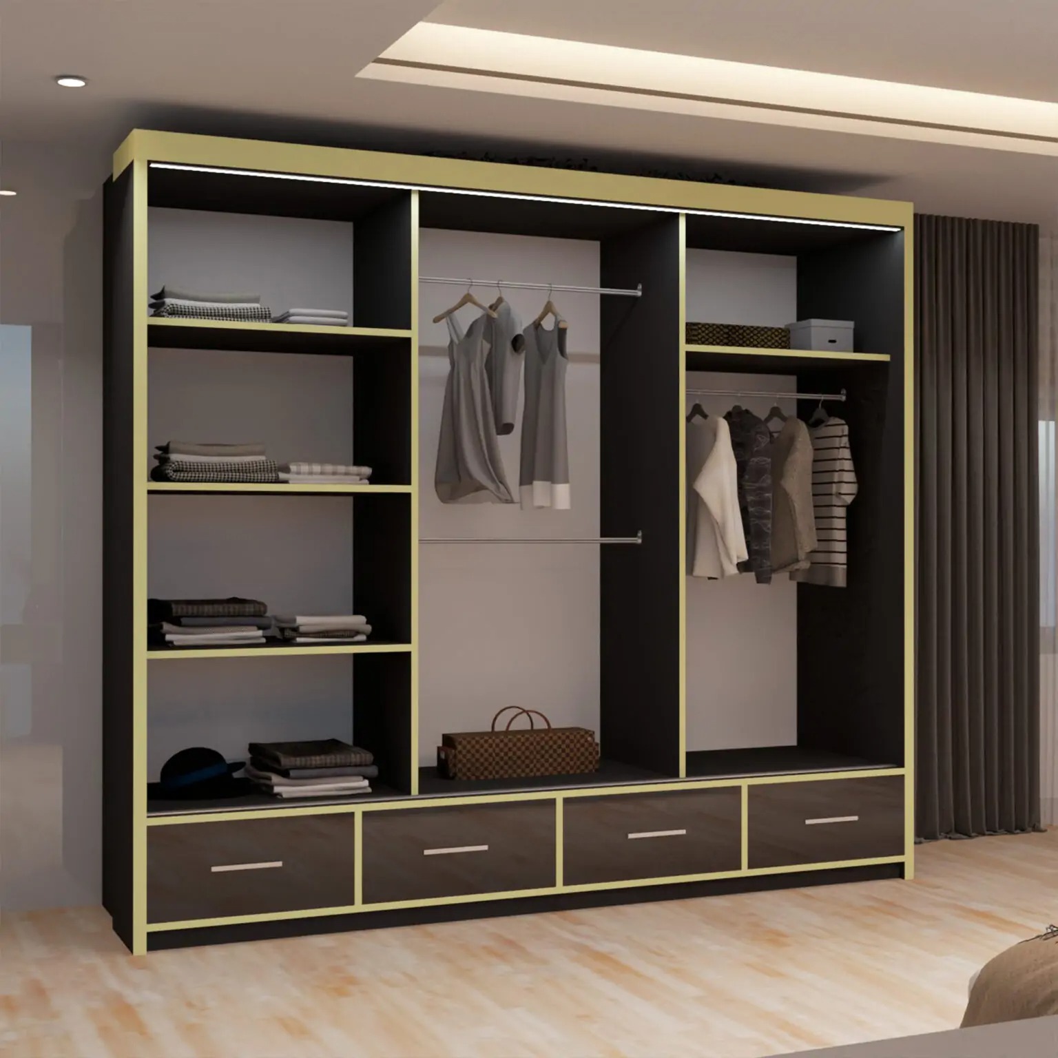 Sydney High Gloss sliding Door Wardrobe (New Branding) - Image 3