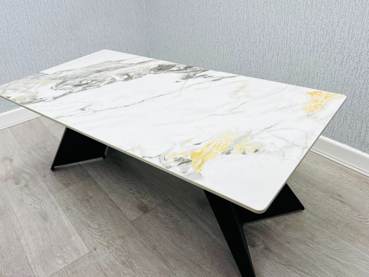 Chicago Cream & Gold Ceramic Coffee Table - Image 5