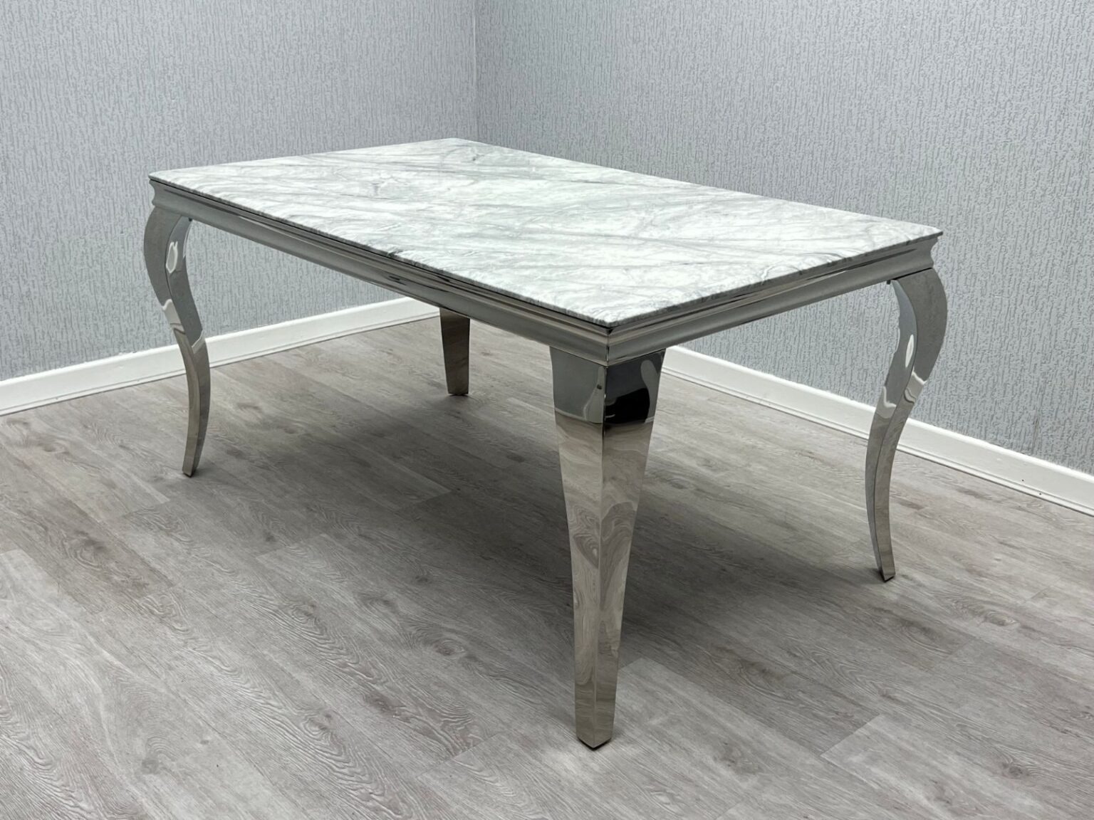 Sofia Grey & Silver Dining Table – All Sizes - Image 3