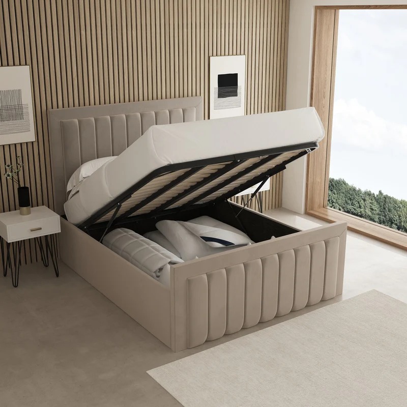 MALAGA FABRIC UPHOLSTERED BED FRAME - Image 5